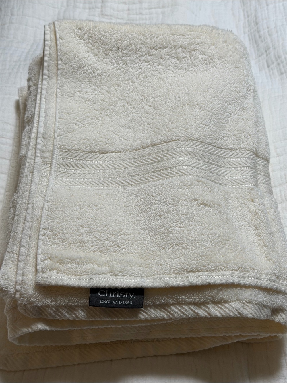 Christy Renaissance Luxury Bath Sheet Towel - Plush Absorbent Cotton. Parchment